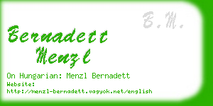 bernadett menzl business card